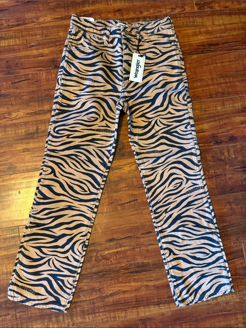 Wrangler Heritage Zebra Print High Rise Jeans 26 x 28 NWT Western